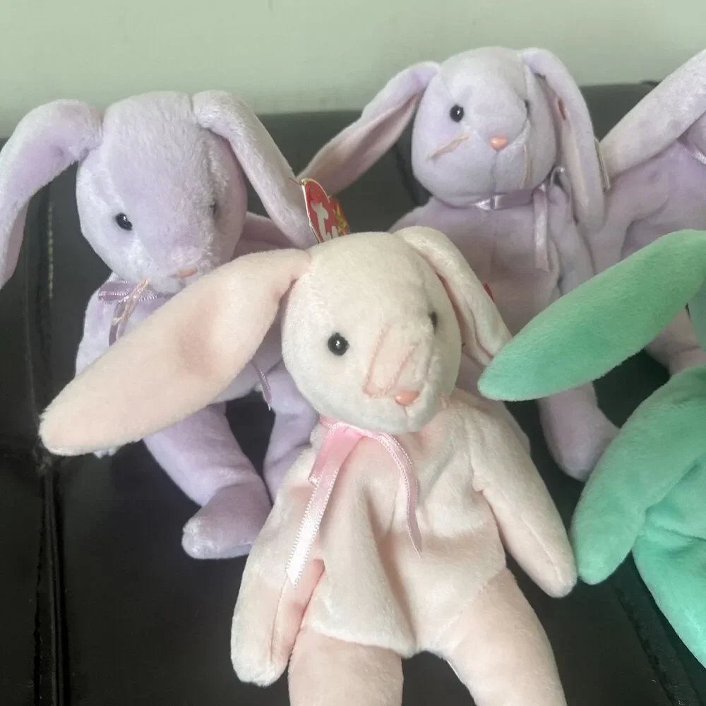 Ty Beanie Babies bunnies Hippie Hoppity Hippity Floppity 1996 Retired Rare